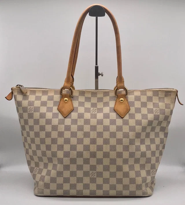 Louis Vuitton Damier Azur Saleya MM Tote Shoulder Bag from The Reluxe