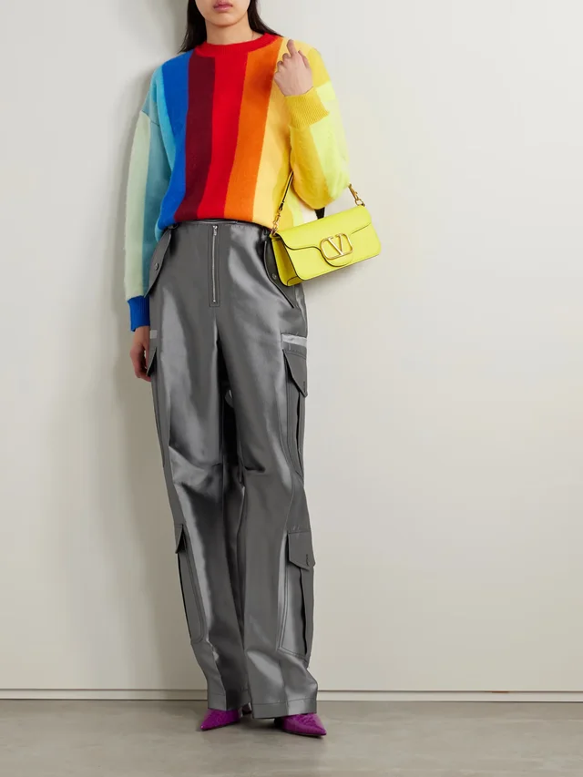 CHRISTOPHER JOHN ROGERS Silk and wool-blend twill tapered cargo pants in Grey, photo 2 of 2 from NET-A-PORTER (Canada)