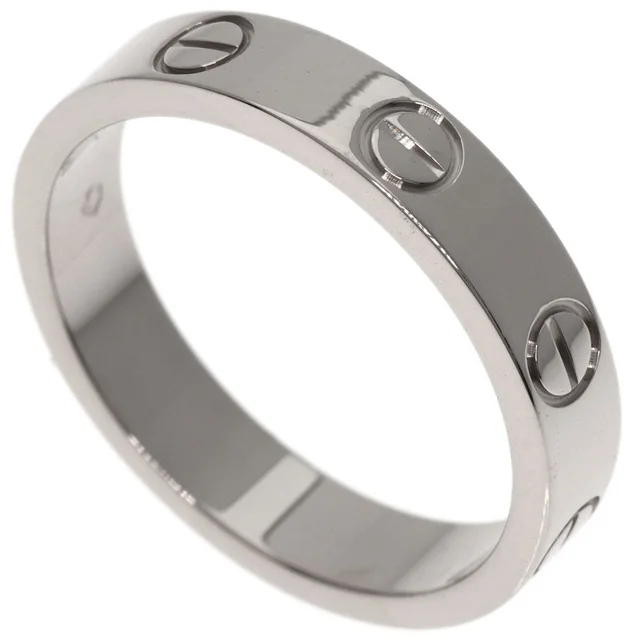 Cartier Mini Love Ring 49 18k White Gold in White from The Reluxe