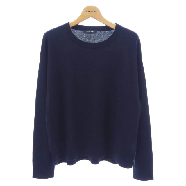 'S Max Mara Knit Top in Blue Wool from LuxUness