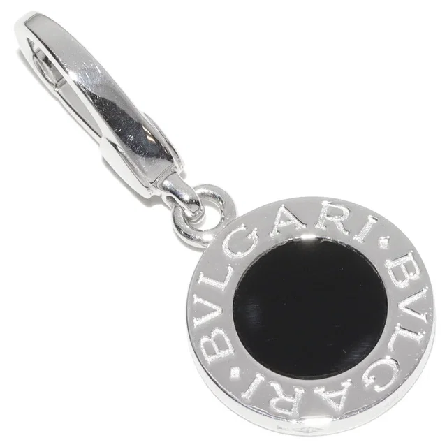 Bvlgari Au750 White Gold Onyx Pendant in White from LuxUness