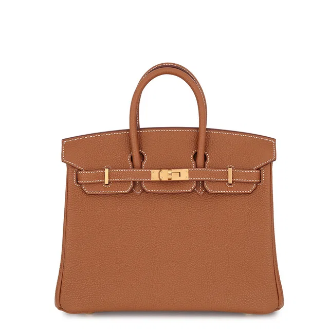 Hermès Birkin Gold Togo Leather Size 25 in Gold Togo leather from GALLERY RARE