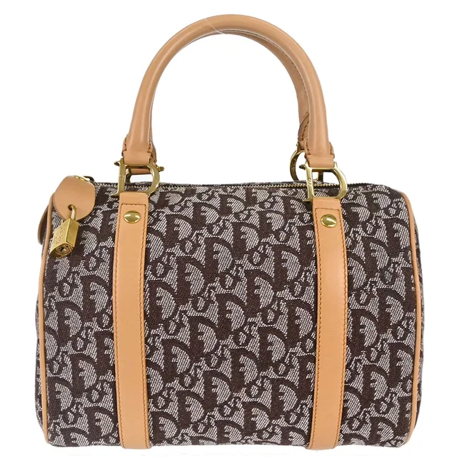 Dior Brown Trotter Duffle Handbag in Brown Canvas from AMORE Vintage Tokyo