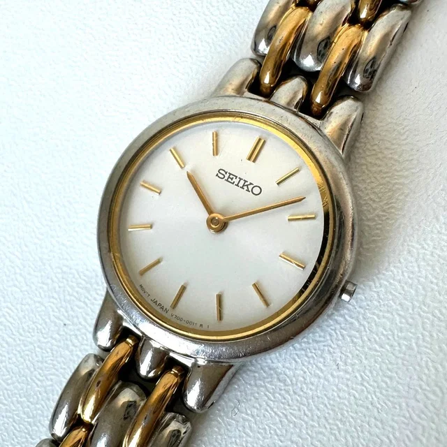 Seiko Vintage V700-6379 24mm Gold/Silver Tone Steel Round Quartz Watch in silver|gold|gray from Poshmark