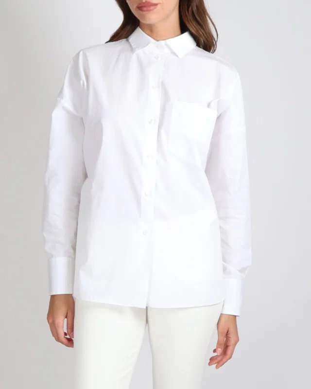 Valentino Garavani White Button Down Shirt with Black Back Logo Print and Ribbon Detail Size IT 42 (UK 10) in Black from Sellier