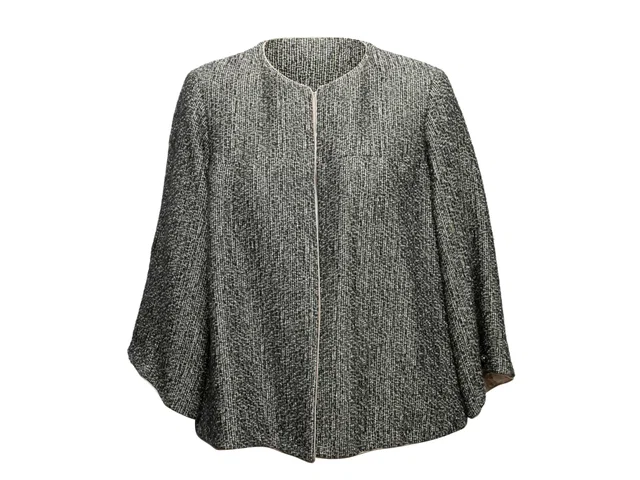 Black & Multicolor Chanel Alpaca-Blend Tweed Jacket Size FR 44 in Black Tweed from Designer Revival