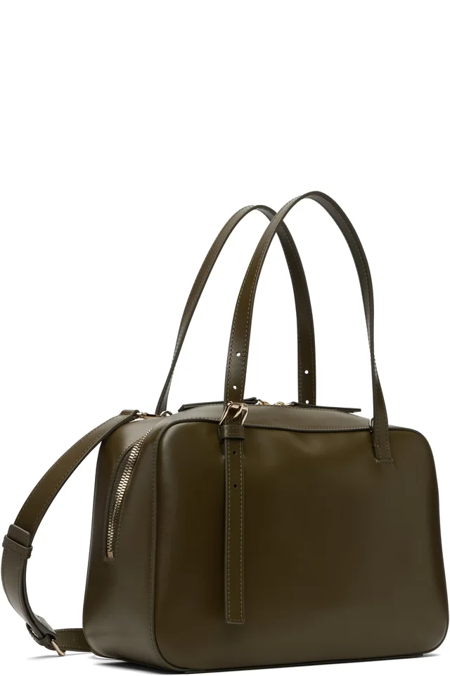 A.P.C. Khaki Virginie Box Bag, photo 3 of 4 from SSENSE