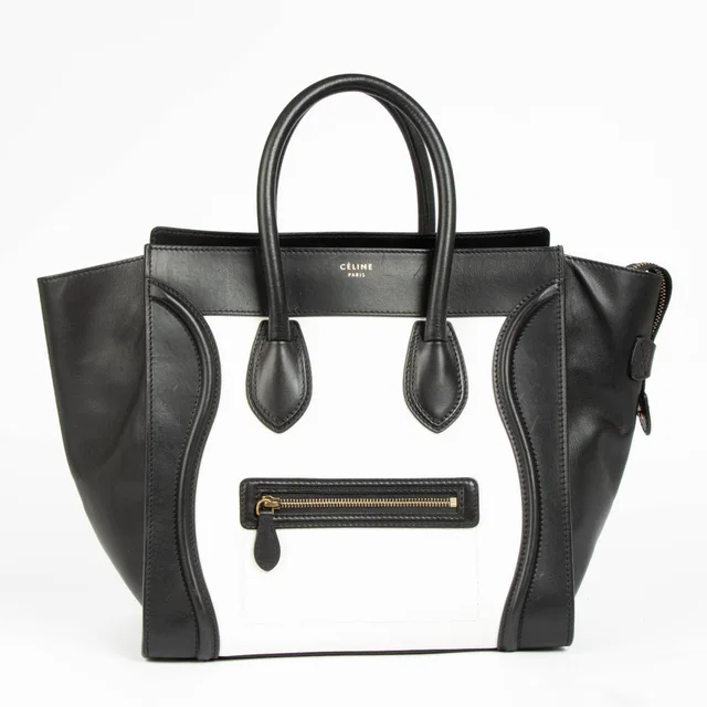 Celine Bi-Color Leather Mini Luggage Bag in Leather from Labellov