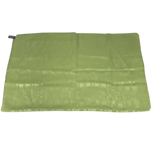Hermès Shawl H Logo Silk Green Scarf in Green Silk from The Reluxe