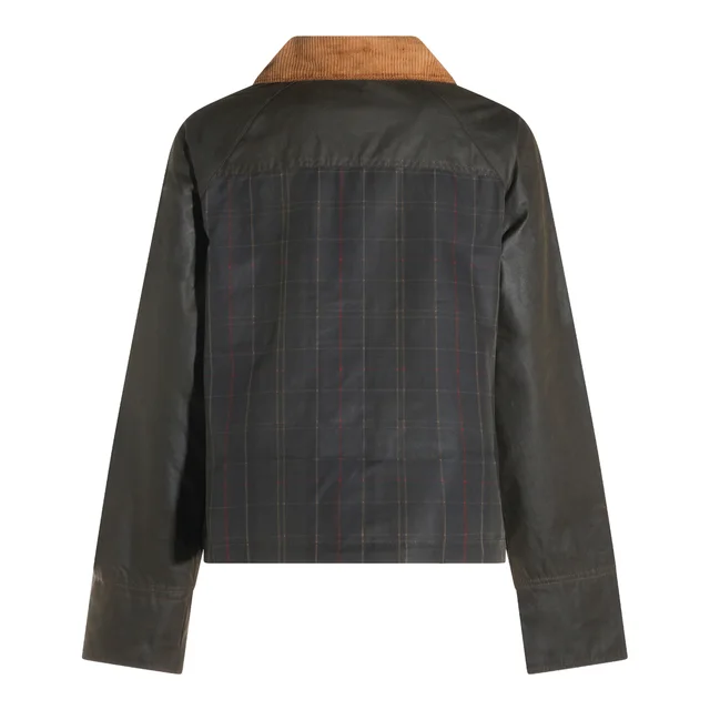 Barbour Cropped wax‑jacket with corduroy trim, photo 2 of 8 from SENSER