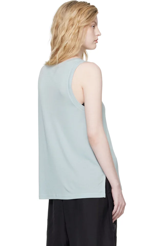 Studio Nicholson Blue Votan Jersey Tank Top, photo 3 of 4 from SSENSE