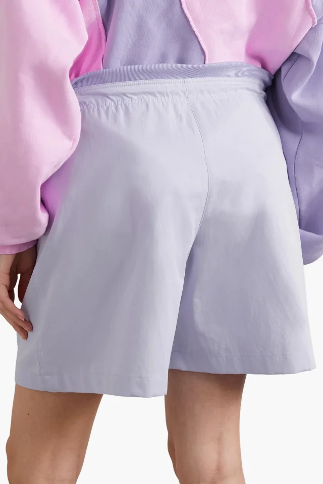 Paradised Valley Pleated Cotton-Twill Shorts in Lilac, photo 3 of 4 from THE OUTNET