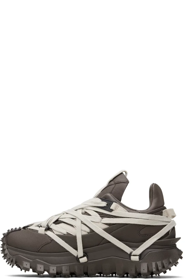Moncler + Rick Owens Gray Trailgrip Megalace Sneakers, photo 3 of 5 from SSENSE