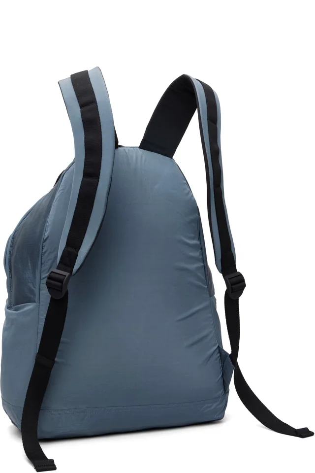 Stone Island Blue 9200010 Coated Nylon Metal ECONYL Backpack, photo 3 of 4 from SSENSE