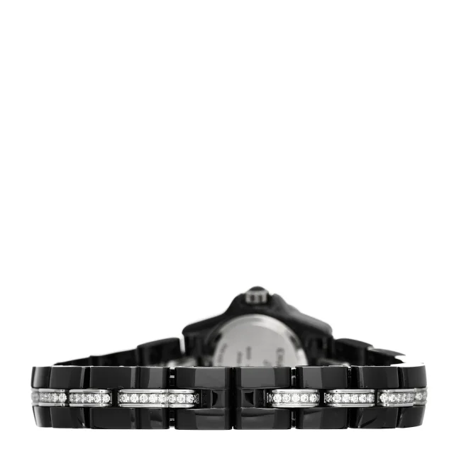 Chanel Stainless Steel Ceramic Diamond Bezel 19mm J12 XS Quartz Watch Black in Black Ceramic from FASHIONPHILE, photo 3 of 5