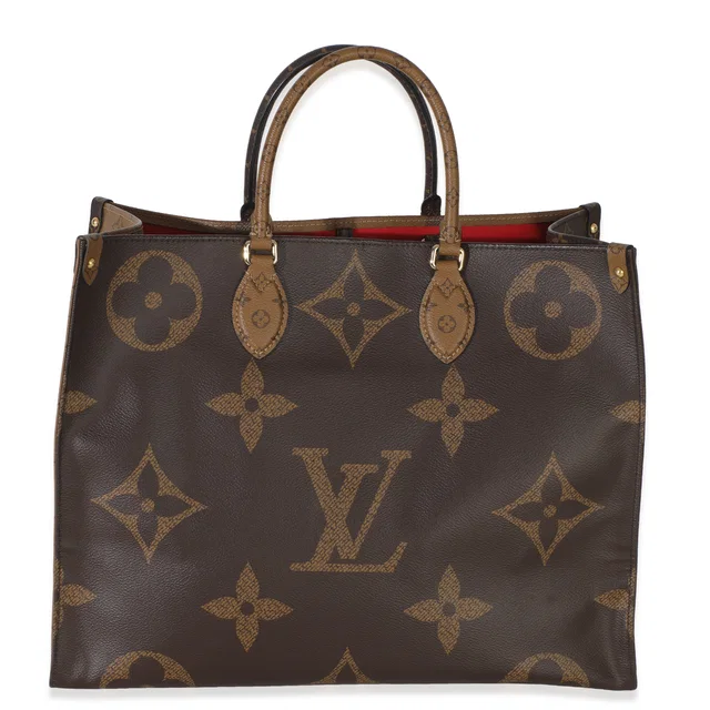 Louis Vuitton Reverse Monogram Canvas Onthego Gm Brown Handbag in Brown Coated canvas from HEWI