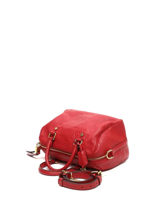 Louis Vuitton Monogram Empreinte Speedy Bandoulière 25 Bag in Leather from A Retro Tale, photo 4 of 8