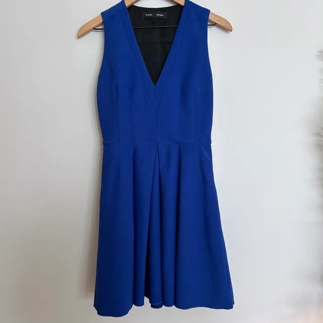 Proenza Schouler Cobalt Blue Mid-Length V-Neck Dress in blue from Poshmark