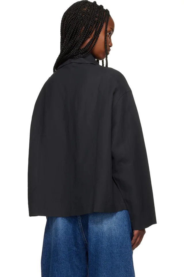 Studio Nicholson Black Colt Blouse, photo 3 of 4 from SSENSE