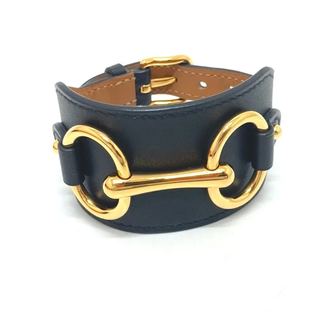 Hermès Leather Horsebit Bracelet in black Leather from Poshmark
