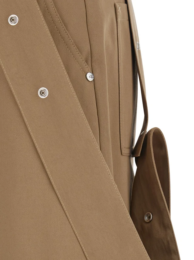 Msgm Beige PANTS with logo patch on the back in Cotton for women in Beige 100% Cotton, photo 6 of 6 from Gaudenzi Boutique