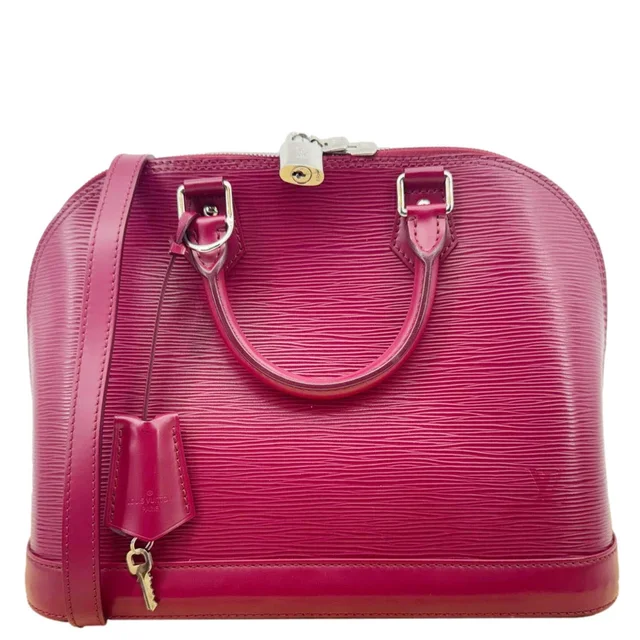 Louis Vuitton Alma PM Epi Leather Satchel Crossbody Bag Fuchsia in Pink Leather from Dallas Designer Handbags