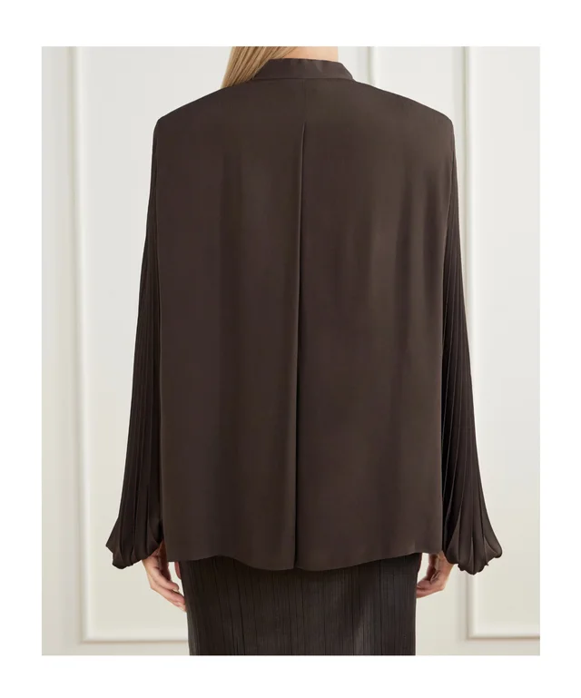 Tom Ford Pleated Pussy-Bow Buttoned Shirt, photo 5 of 8 from SENSER