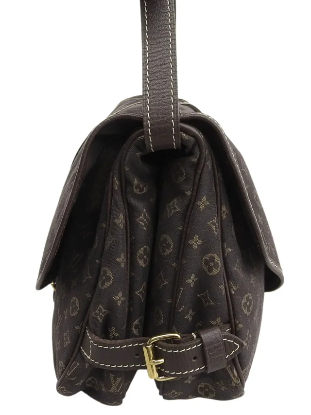 Louis Vuitton 2009 Monogram Mini Lin Saumur Ebène in Brown Coated canvas from VINTAGE QOO TOKYO, photo 3 of 10