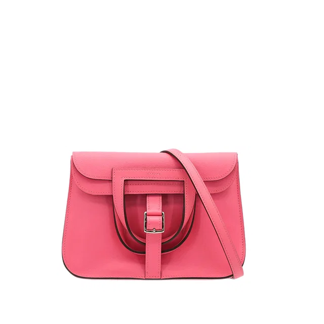 Hermès Halzan Mini Rose Azalee Veau Swift 5WAY Hand Shoulder Bag A PHW in Pink Swift leather from Luxury Promise