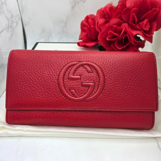 Gucci Soho GG Wallet Red in Red Leather from The Reluxe