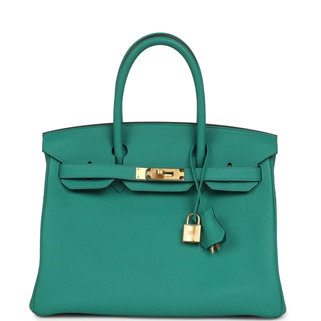 Hermès Birkin 30 Vert Verone Togo Gold Hardware in Green Togo leather from Madison Avenue Couture