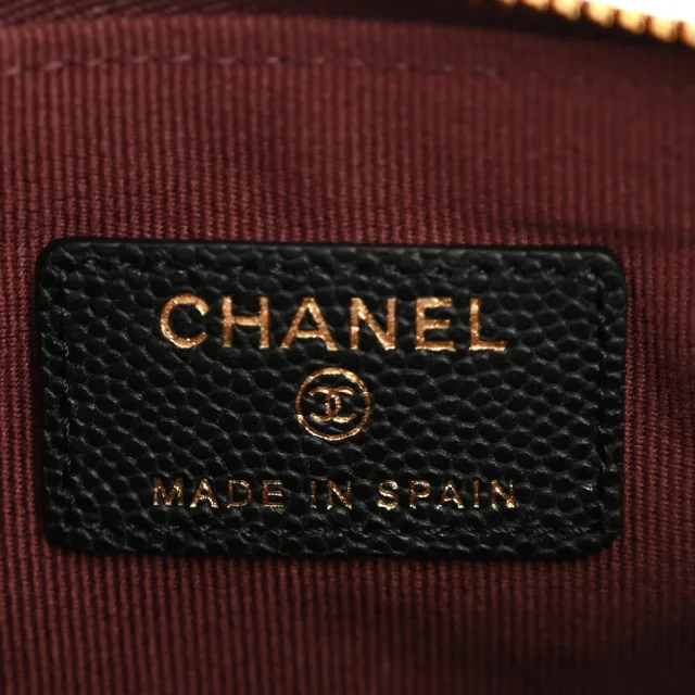 Chanel Caviar Quilted Small Pouch Black in Black Caviar leather from FASHIONPHILE, photo 6 of 8