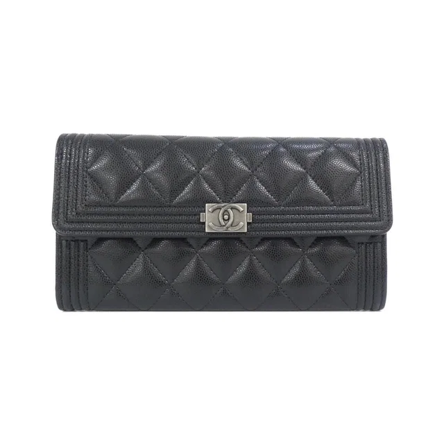 Chanel Boy Line Wallet in Caviar leather from The Reluxe