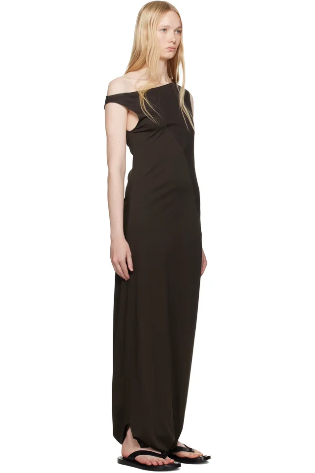 Ruohan Brown Twist Maxi Dress, photo 2 of 4 from SSENSE