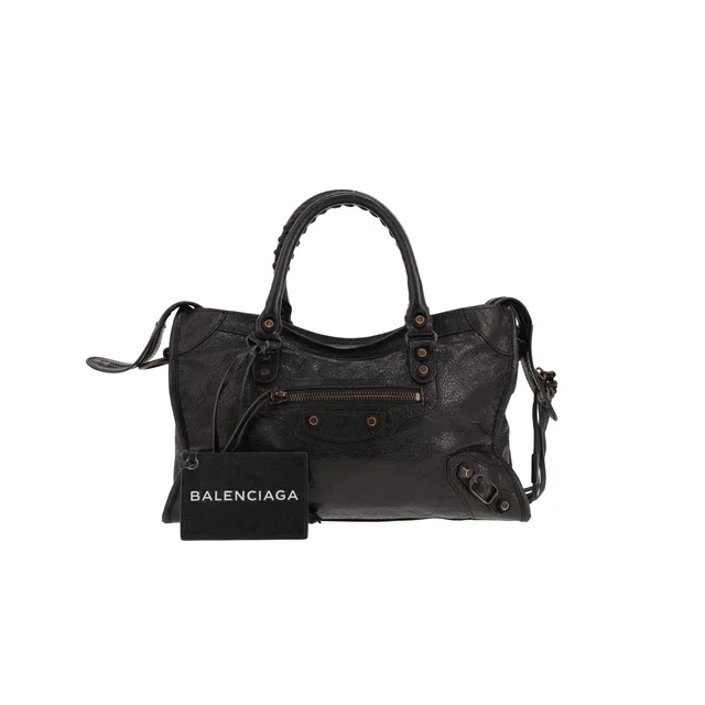 Balenciaga City handbag in black distressed leather in Black Leather from Collector Square, photo 2 of 4