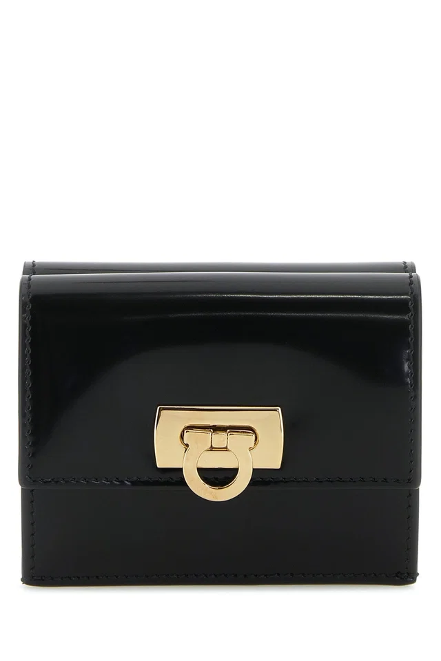 Ferragamo Nero Wallet — Black Leather in Black Leather from HEWI