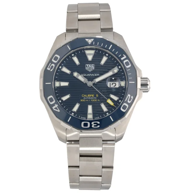TAG Heuer Aquaracer WAY201B 43mm Stainless Steel Watch from H&T
