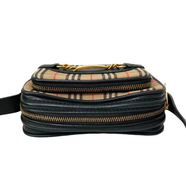 Burberry Cotton Canvas Leather Shoulder Bag in Canvas from LuxUness, photo 5 of 16