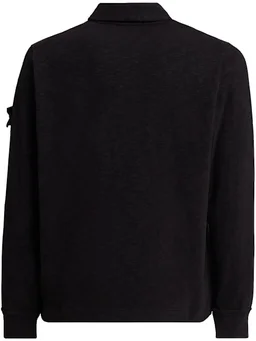 Stone Island Long-sleeve polo shirt with ribbed collar in 0% Cotton, photo 4 of 5 from LUISAVIAROMA