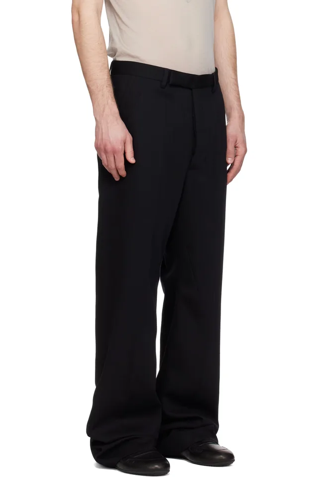 Rick Owens Black Temple Tailored Geth Trousers, photo 2 of 4 from SSENSE