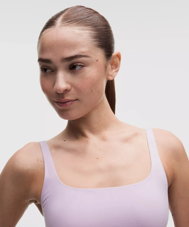 lululemon Wundermost Ultra-Soft Nulu Scoop-Neck Bralette *A–C Cups in Lilac Play, photo 4 of 5 from lululemon