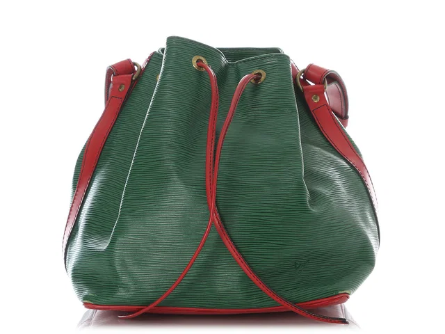 Louis Vuitton Vintage Green and Red Epi Petite Noé in Red Leather from Ann's Fabulous Finds