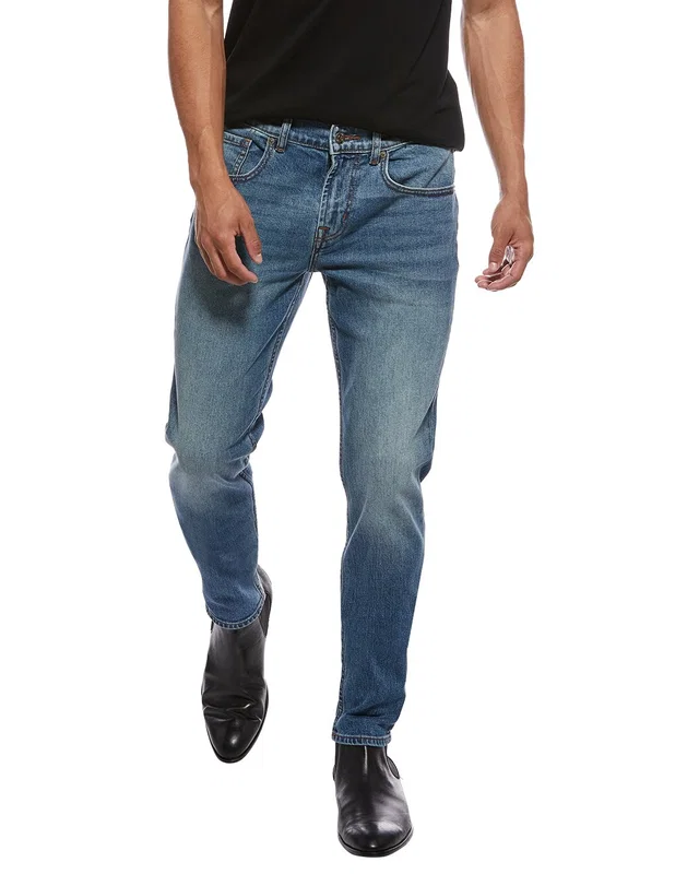 7 For All Mankind Slimmy Stow Tapered Jean in Blue, image 1 of 1 from Rue La La
