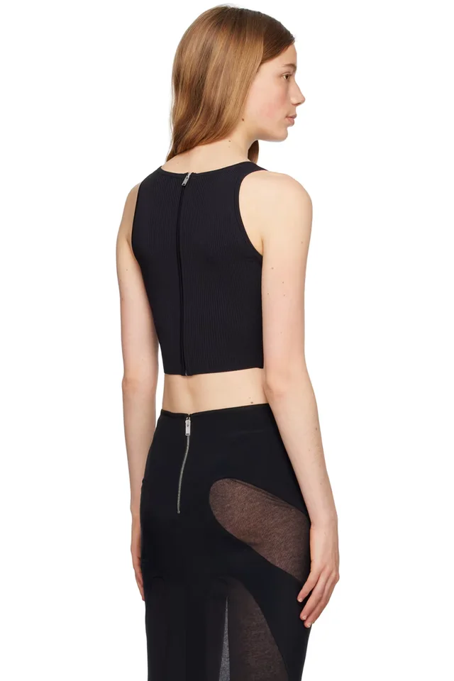 Dion Lee Black Corset Tank Top, photo 3 of 4 from SSENSE