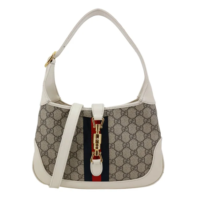 Gucci Jackie 1961 Small GG Supreme Canvas Hobo Bag Beige 636706 in Beige Canvas from Dallas Designer Handbags