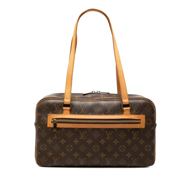 Brown Louis Vuitton Monogram Cite GM Shoulder Bag in Brown Coated canvas from Designer Revival
