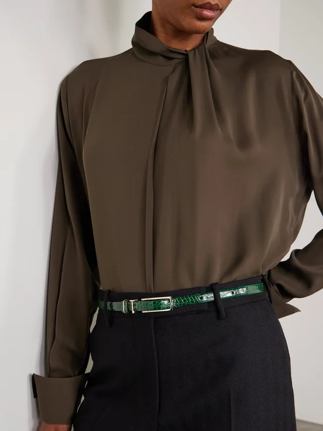 TOM FORD Croc-effect leather belt in Green, photo 2 of 2 from NET-A-PORTER (Canada)