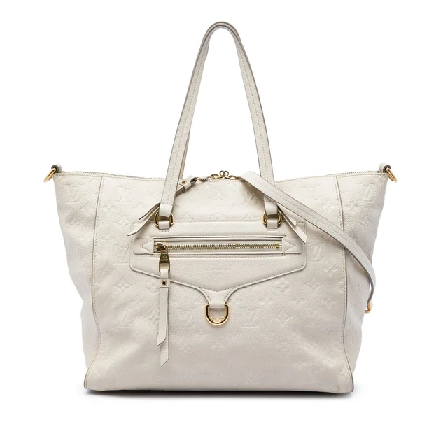 Beige Louis Vuitton Monogram Empreinte Lumineuse PM Satchel in Beige Leather from Designer Revival