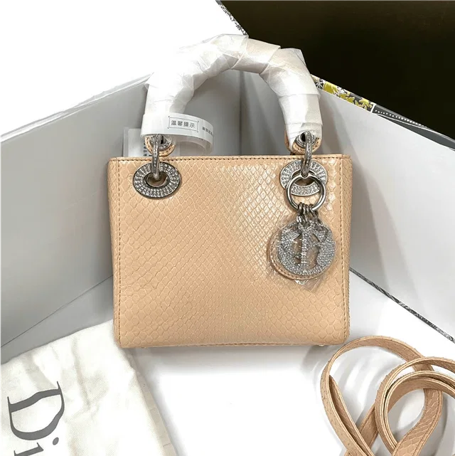 Lizard Lady Dior with Rhinestone Hardware in Lizard from Luxury Promise