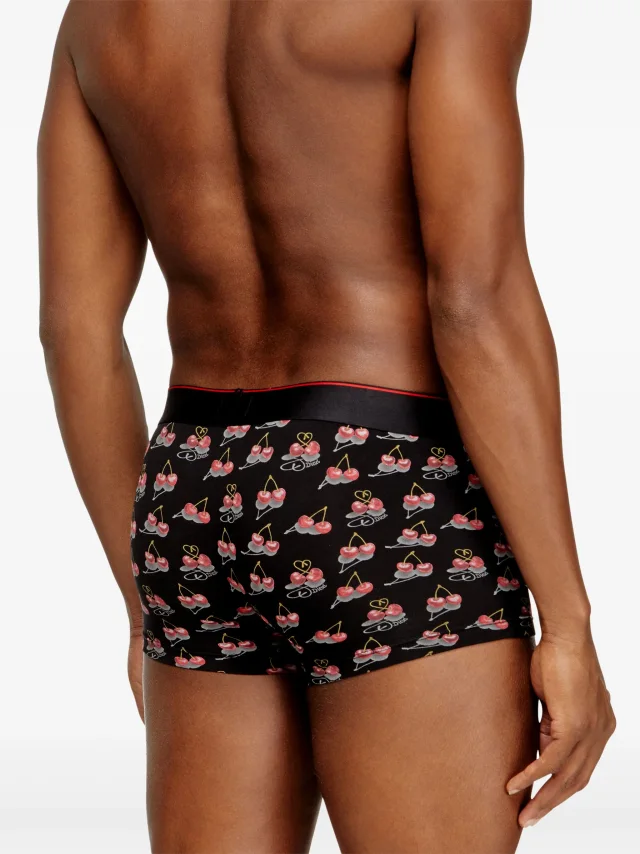 Diesel Damien-Gft logo-cherry heart boxer (pack of three) in Black, photo 4 of 4 from FARFETCH